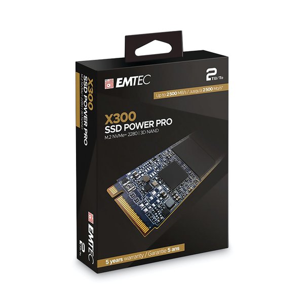 Emtec X300 Power Pro Internal Solid State Drive, 2 TB, PCIe ECSSD2TX300